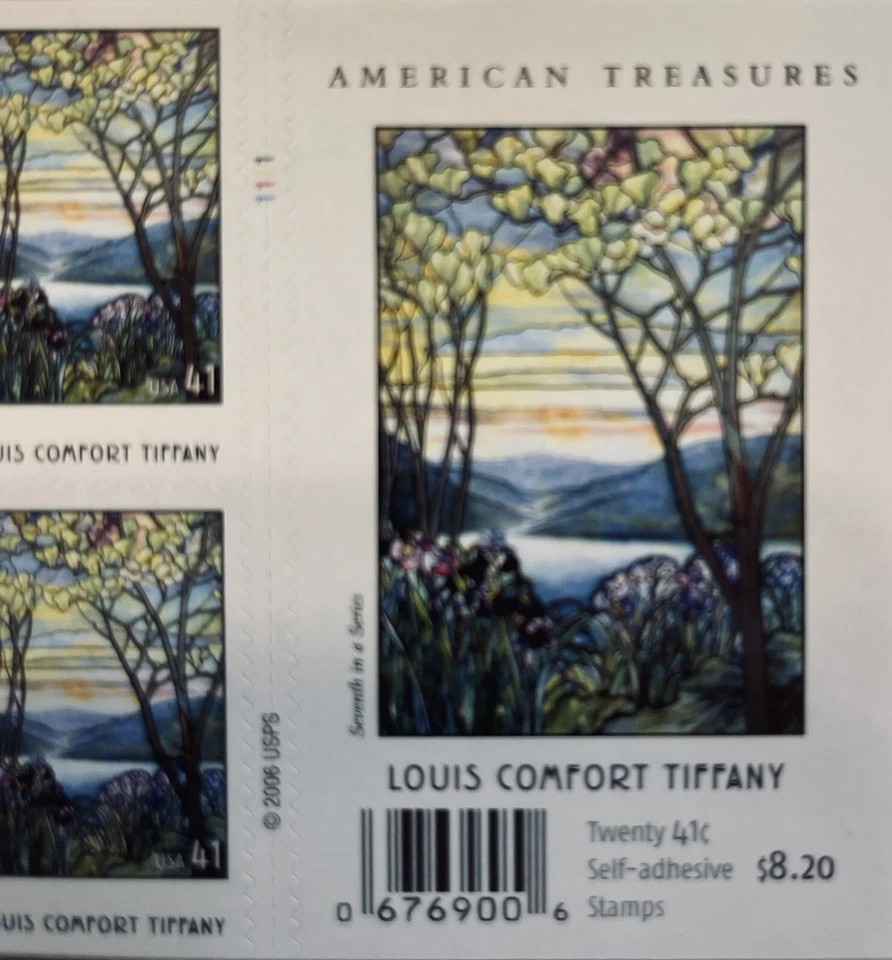 LOUIS COMFORT TIFFANY FULL MINT BOOKLET PANE OF 20 STAMPS  41 CENT SCOTT #4165a - Image 4 of 4