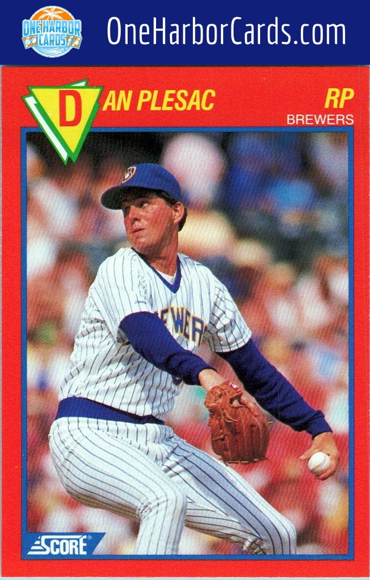 1989 Score Hottest Players Milwaukee Brewers Baseball Card #32 Dan Plesac