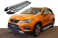 Silberne Aluminium Trittstufen für Seat ateca 2016+ 2-tlg, Fixiert links/rechts