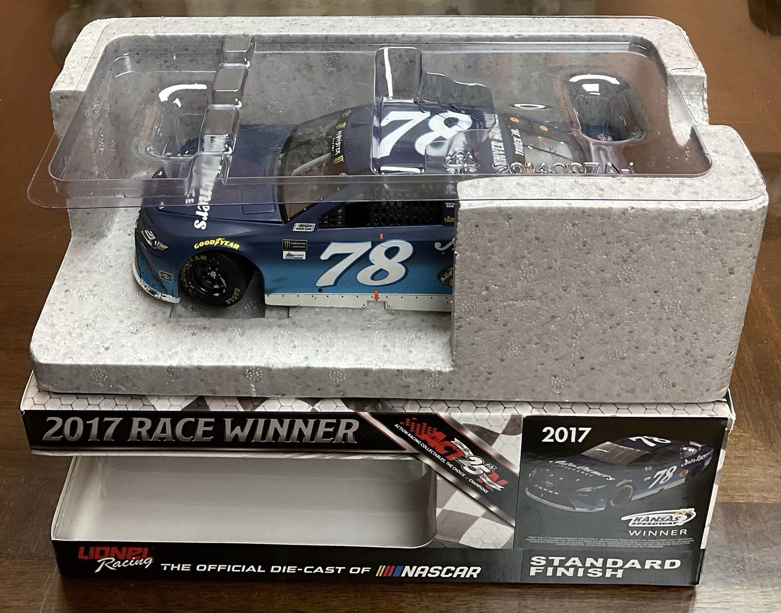 Autographed 2017 Martin Truex Jr. Auto Owners Kansas Race Win 1:24