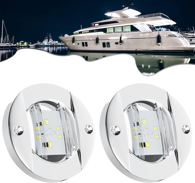 3'' Marine Boat Interior Lights,Round 12V Waterproof Deck LED Courtesy Li