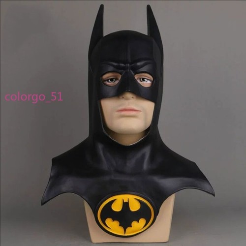 The Flash Batman Full Mask Cosplay Michael Keaton Bruce Wayne Cosplay Props New - Picture 2 of 6