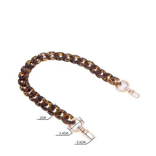 Replacement Crossbody Retro Leopard Acrylic Chain Strap Shoulder Bag Handbag - Picture 9 of 11