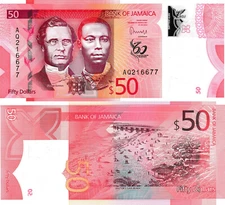 Jamaica 50 Dollars, 2022, P-96a Uncirculated, Polymer