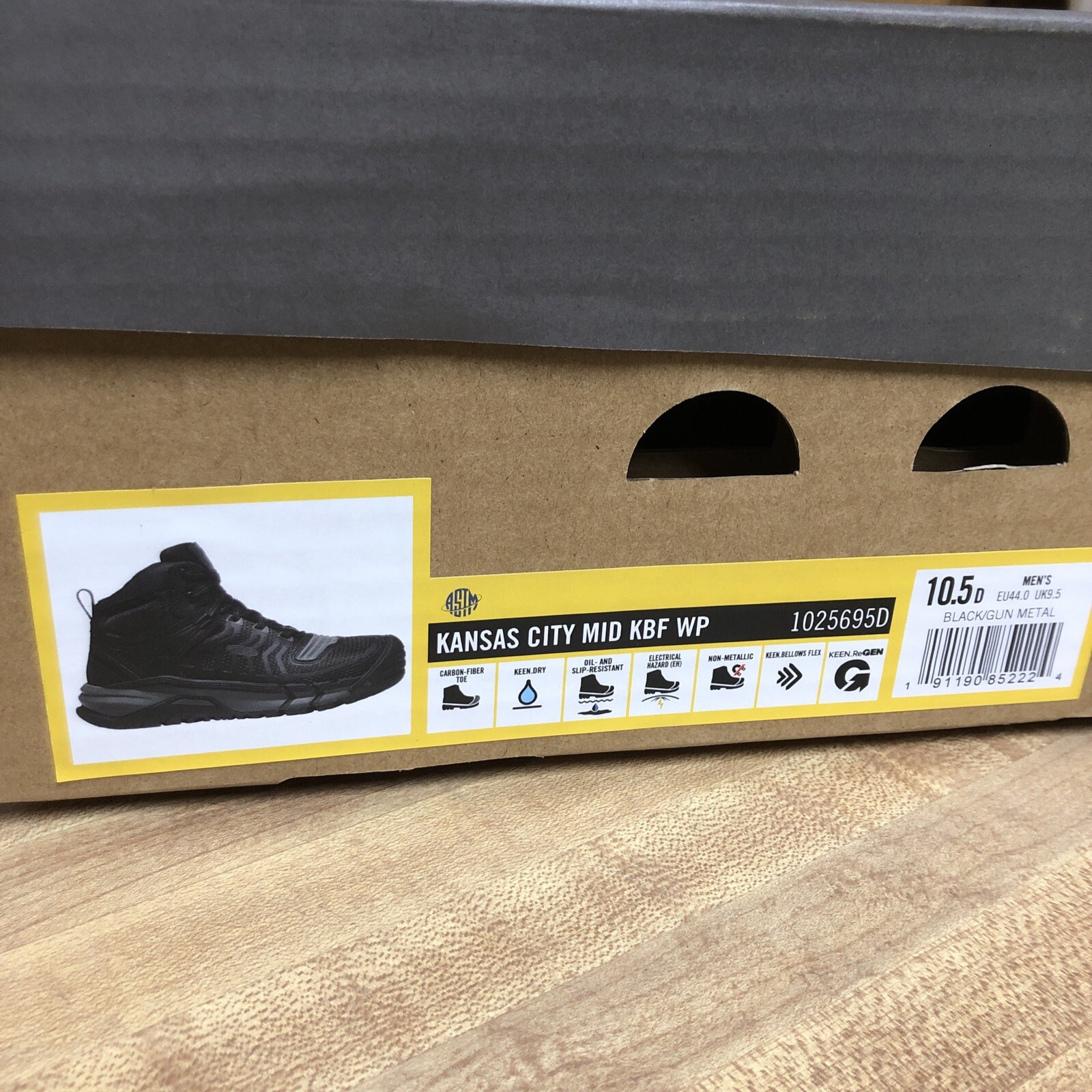 Stivali impermeabili Keen Utility Kansas City Mid KBF da uomo taglia 10 5 D nuovi