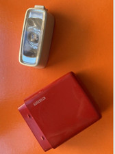 TORCIA SUPERPILA VINTAGE BIANCA E ROSSA con Leggera Abrasione In Un Lato Piccolo