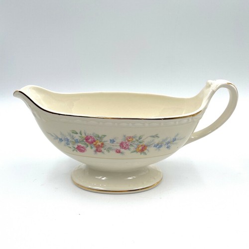 Homer Laughlin Georgian Eggshell Cashmere Floral Gravy Boat and Sugar Vintage 40 - Picture 4 of 12
