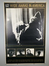 U2 Poster Bono The Edge Original Vintage Promotional Wide Awake In America 1985