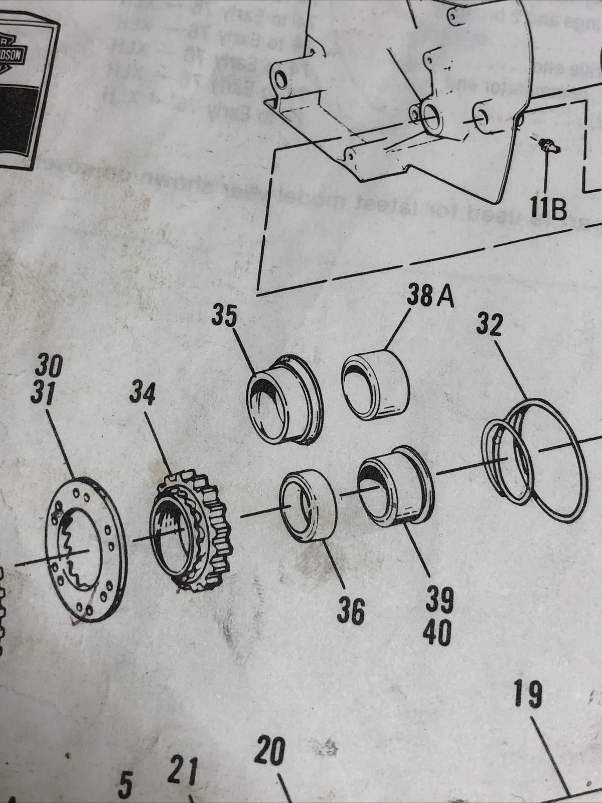 Eastern Part Harley Davidson Kick Starter Ratchet Gear Bushing OEM 3344257A XL eBay