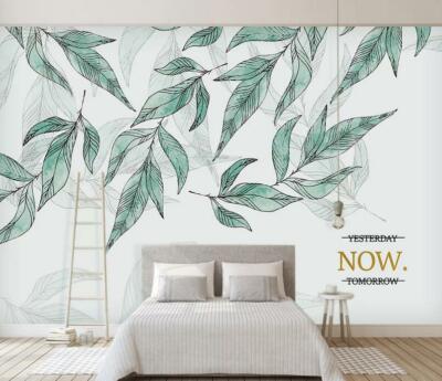 3D Leaf Texture ZHU8380 Wallpaper Wall Mural Removable Self-adhesive Zoe