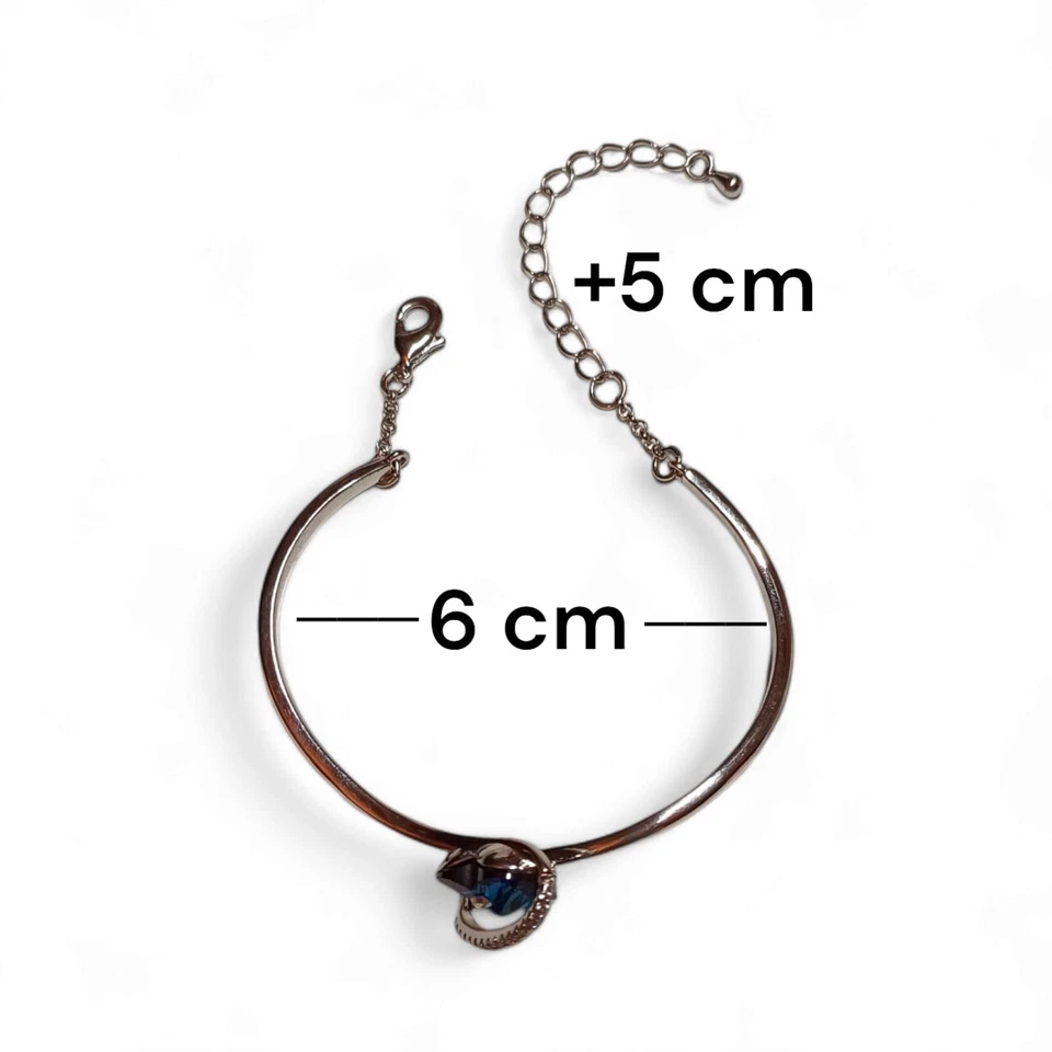 Braccialetto Argento con cuore Azzurro di George-Smith New York - Immagine 3 di 4