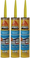 Sika Sikaflex 10.1 Oz. Pro Select Construction Sealant, Tan 515311 - Pack of 3
