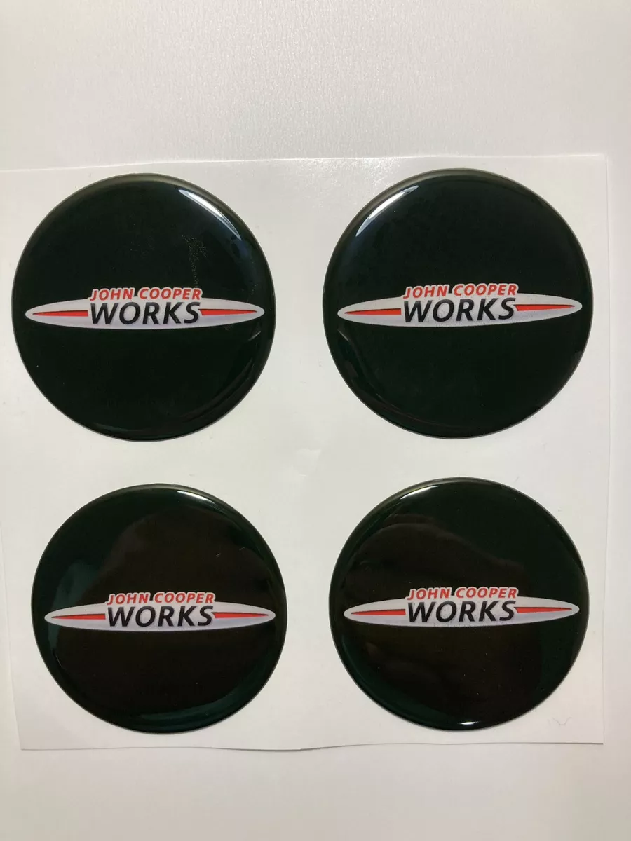 Set of 4 pcs MINI Cooper JCW Center Wheel Cap Stickers Decal Rims