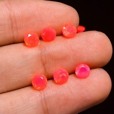 Pink Ethiopian Opal Round Cut Stone Loose Gemstone 9 Pcs 2.7 Ct. 5X5X4 mm A-5227