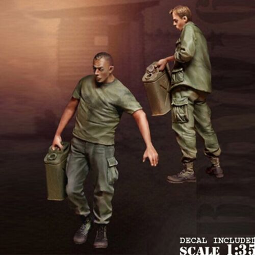 Dos soldados de resina escala 1:35 del ejército de los Estados Unidos en la guerra de Vietnam sin montar - Imagen 1 de 1