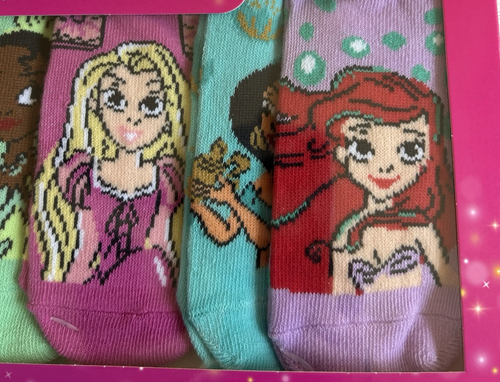Disney Princess Girls Assorted 6 Pairs No-Show Socks Size Small 6-10.5 NEW - Picture 12 of 14