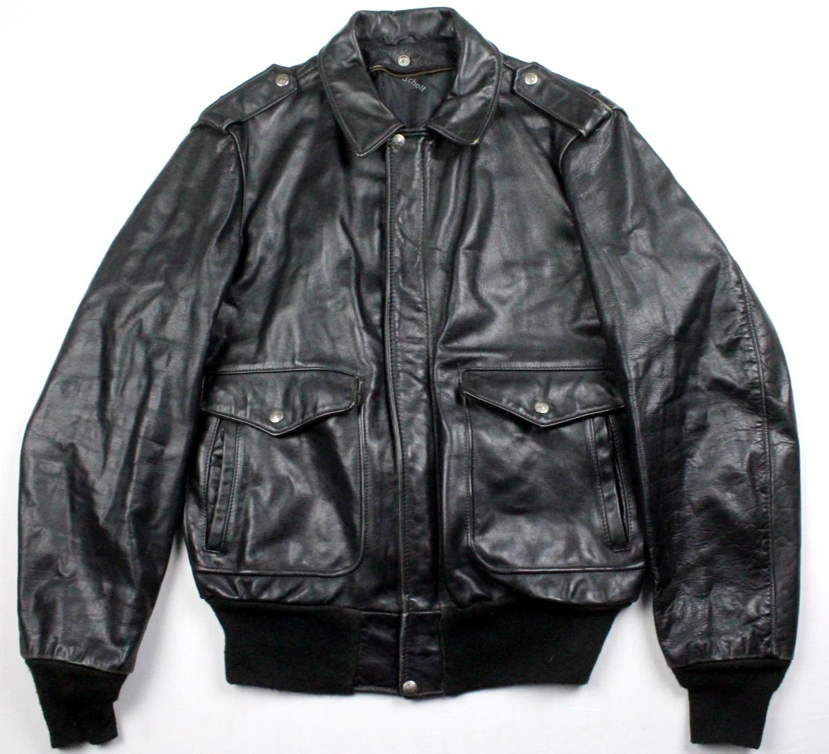 schott 50s リボンタグ a-2 type vintage size36 SCHOTT Zip Leather Outer Shell Coats, Jackets & Vests for Men for