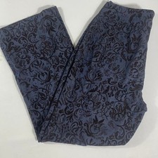 Classiques Entier pants Dark blue and black floral petite