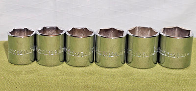 Lot of 6 PROTO USA 3/8'' Drive 6 Point Sockets 5226, 5225, 5224, 5223, 5222, 5221