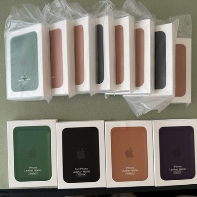 Apple Leather Wallet MagSafe Card Holder for iPhone - Multiple Colors