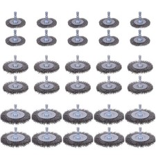 Rocaris 30 Pack Carbon Steel Wire Wheel Brush with 1/4Inch Hex Shank, for Rus...