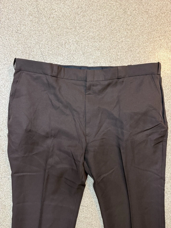 NWT Vintage Hercules Men's Uniform Trousers Pant Brown Sz 54 Reg Polyester - Image 2 of 4
