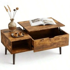 NEW Small Modern Wood Lift Top Coffee Table Storage FREE SHIPPING