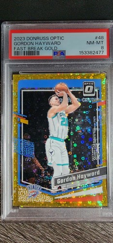 2023 Donruss Optic Gordon Hayward Gold Fast Break #48 PSA 8 01/10 