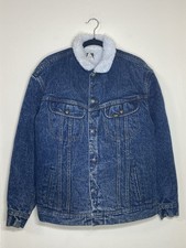 Vintage 1980  s Lee Union Made Denim Dark Wash Jacket Button Up Size Med/Large