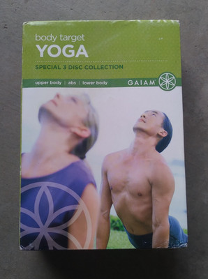 NEW Gaiam Body Target Yoga 3 Disc DVD Collection Upper Body Abs Lower Body