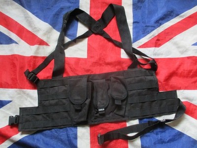 SOLO OF HEREFORD SAS Covert Ops Low Profile BRUSTGURTBAND RIG Molle SF SCHWARZ