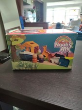 Vintage Tupper Toys Noah's Ark Playset W/Animals, Figures, And Box
