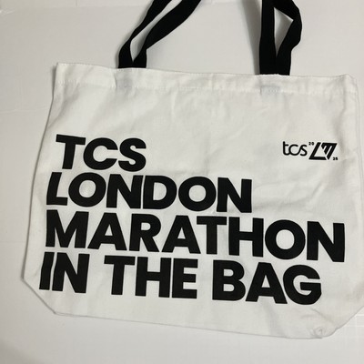 TCS London Marathon 2025 In the Bag Tote White Cloth Shopper UK