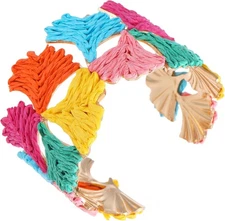 Bohemian Raffia Ginkgo Leaf Cuff Bracelet for Women Colorful multi colour 