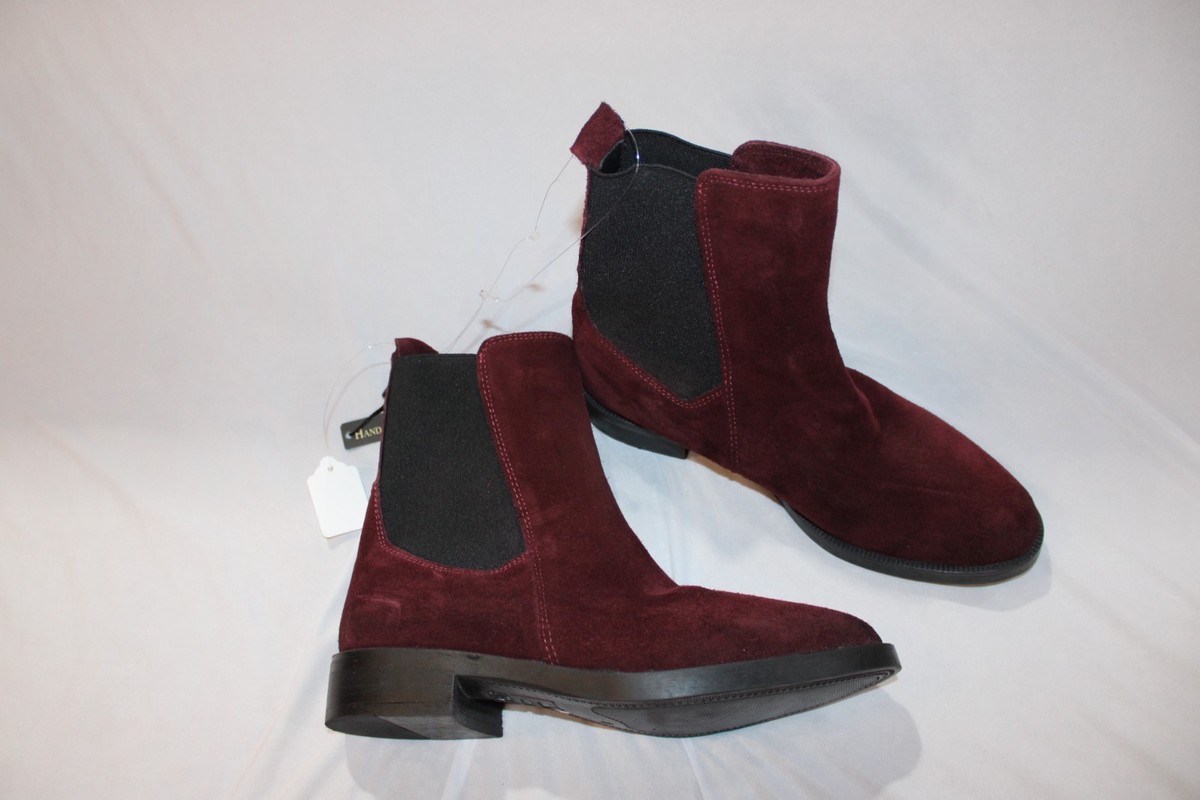 Women’s Suede Chelsea Boots - Burgundy made in Italy Leonarda Burgundy Suede Boots & Chelsea Boots for Women  main image 3