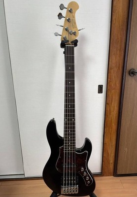 Electric Bass Guitar FGN Fujigen JMJ52-AL-R 5 String Black Made in Japan D240389