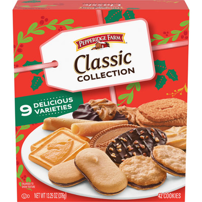   Pepperidge Farm Holiday Classic Cookie Collection 13.25 oz   9 Varieties   Lim
