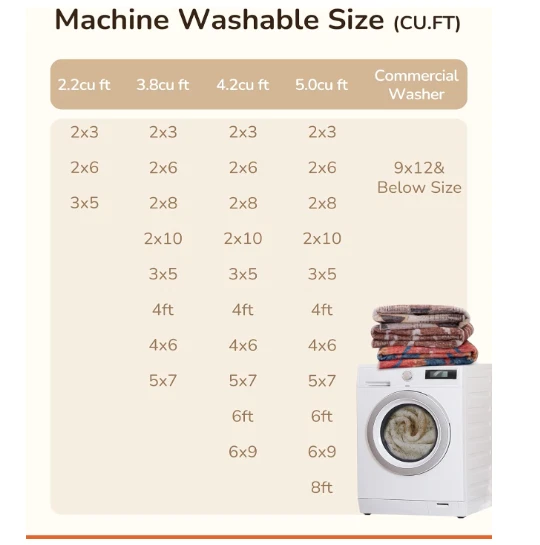 Alfombra zona tribal 150x210cm lavable antideslizante baja felpa crema/camello Foto 2 de 4