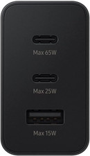 SAMSUNG 3-Port Super Fast Charging 1x USB-C 65W, 1x USB-C 25W, 1x USB-A 15W