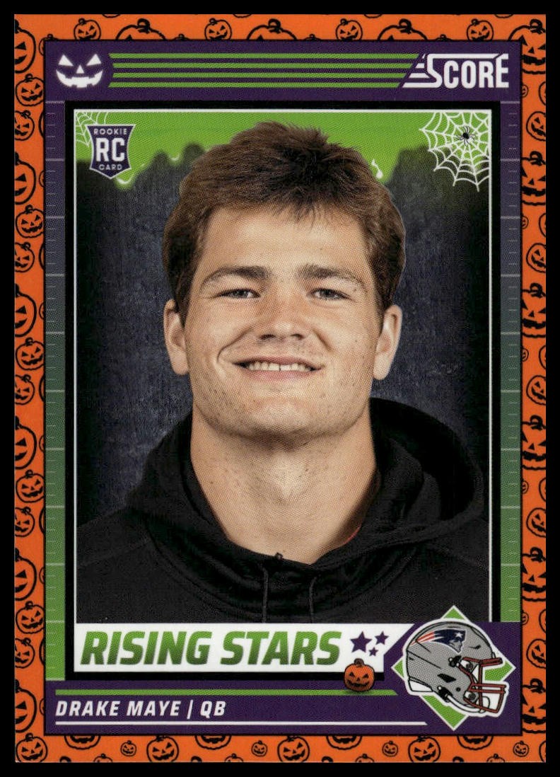 2024 Score-A-Treat #17 Drake Maye Rising Stars Orange Pumpkin