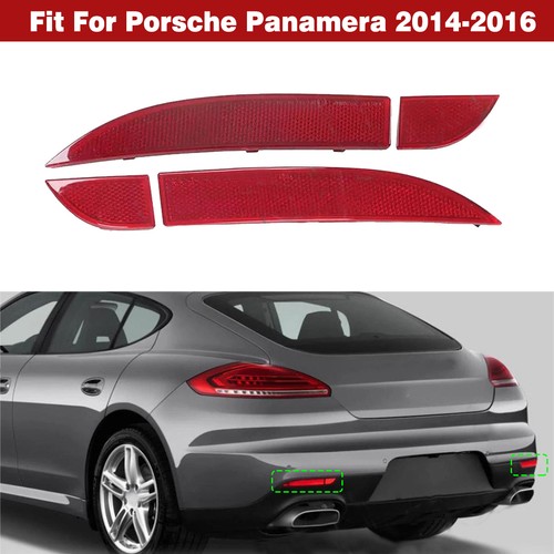 4Pcs Rear Bumper Reflector Side Marker Lamp Light For Porsche Panamera 2014-2016 - Picture 6 of 7