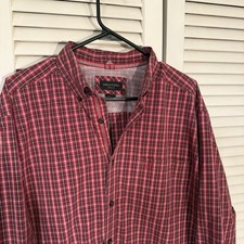 Ariat Pro Series Men's Long Sleeve Red Plaid Button Up Shirt Size XL