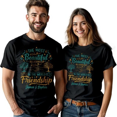 Personalisiertes Herren Damen T-Shirt Schöne Beziehung Beste Freunde Tag #BFD