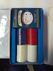 Collectors Playing Cards 100 Poker Chips And 5 Dice by Cardinal in Tin Brand New — photo 3