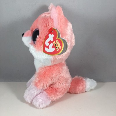 Ty Beanie Boos VIXEN the Pink & White Fox 6