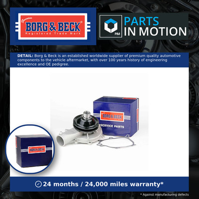 Water Pump BWP1259 Borg & Beck Coolant 1334097 90156532 Top Quality Guaranteed