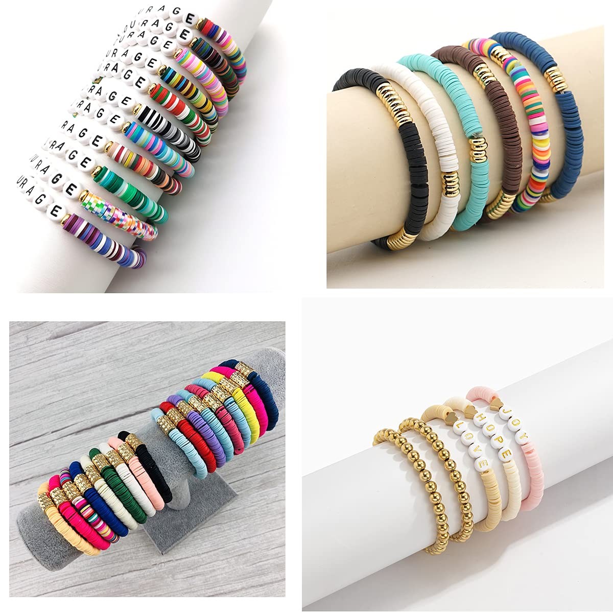 3000Pcs Clay Beads Flat Round Polymer Bead Vinyl Heishi Beads Flat Round Pol...