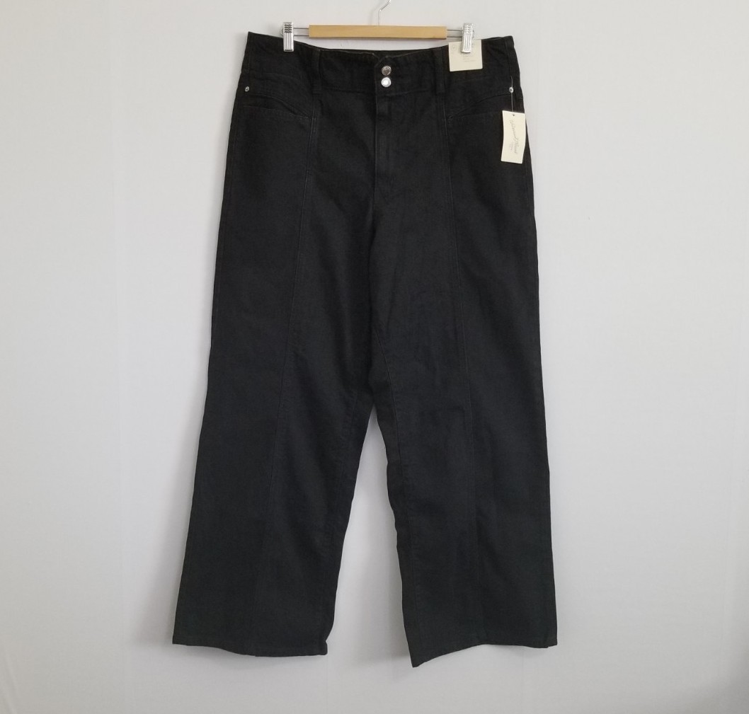 NWT Universal Thread Black High Rise Wide Leg Jeans Size 17 XXL