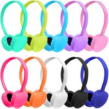 Classroom Bulk Wired Headphones HD Sound 3.5mm Jack Kids Students 10 PCS