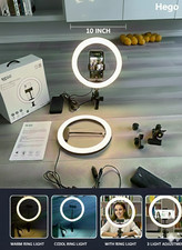 10" LED Ring Light Clip-on Desk Fill Light Portable Selfie Light For Makeup